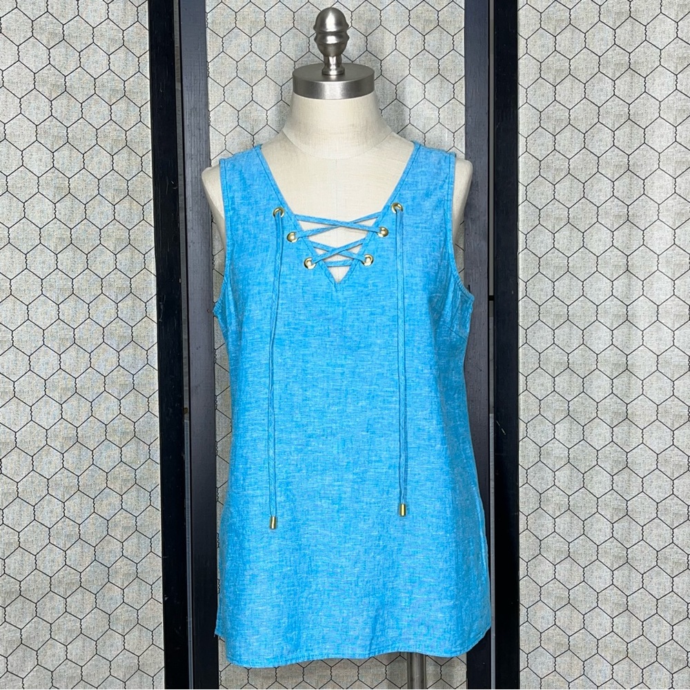 Harve Benard Linen Sleeveless Top